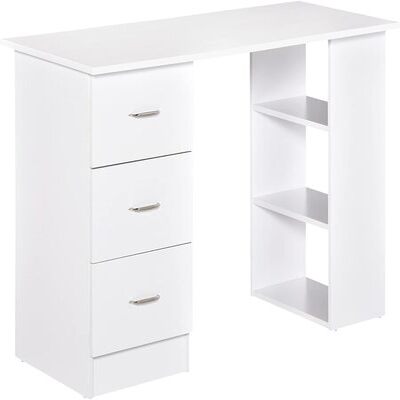 Escritorio blanco grande para un espacio de trabajo amplio y cómodo